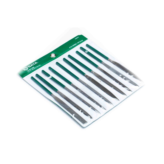 10 ชิ้น. ชุดตะไบเข็มคละแบบ 5X180 มม SATA 03803