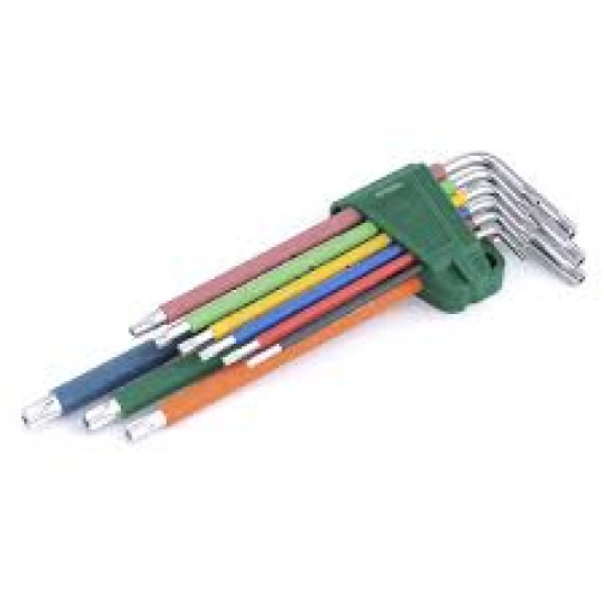 ชุดประแจหกเหลี่ยมหัวทอกซ์กันลื่น 9 ชิ้น SATA 09702CH